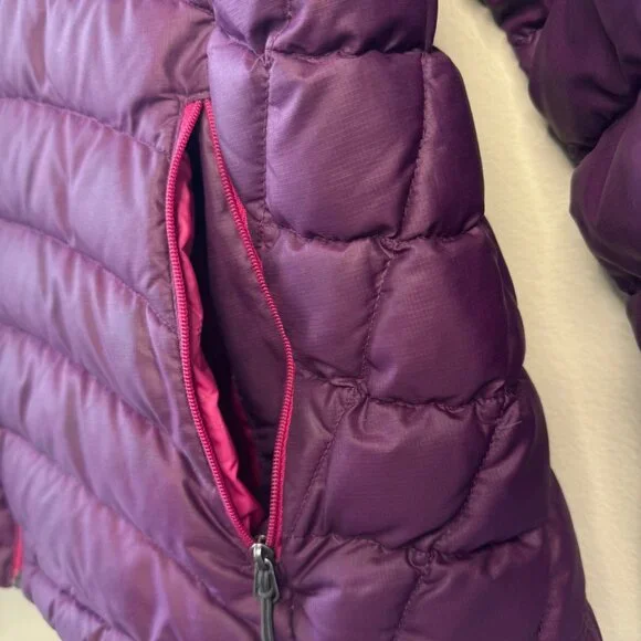 PATAGONIA Goose Down Sweater Jacket Womens XL Purple Puffer Winter Coat Warm - Picture 7 of 15